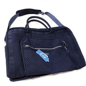 NWT Vera Bradley Iconic Weekender Travel Bag Navy Blue New with Tag